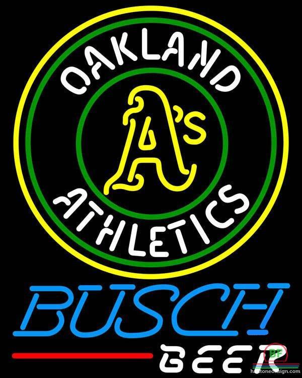 Custom Busch Beer Oakland_Athletics Neon Sign MLB Teams Neon Light
