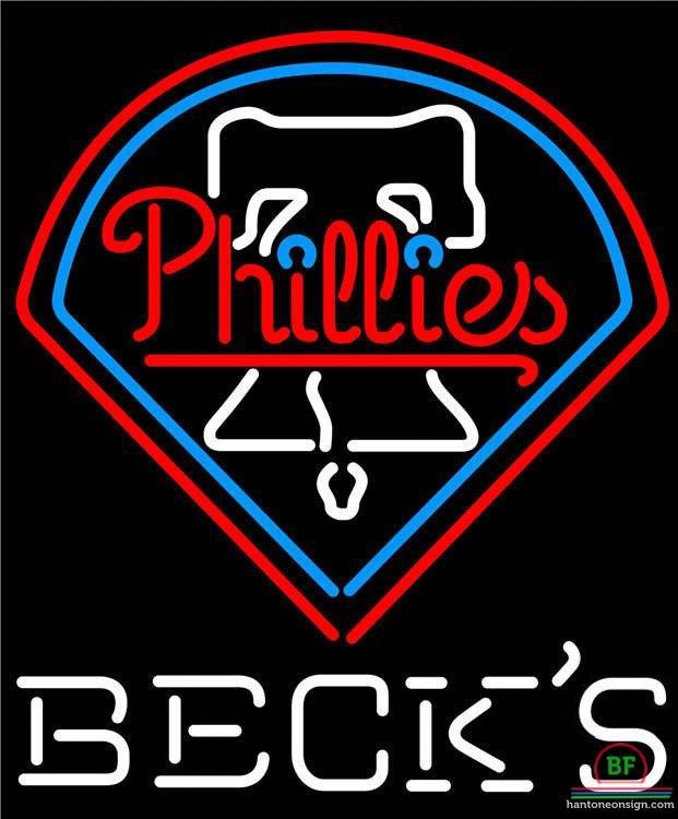 Custom Becks Philadelphia Phillies Neon Sign MLB Teams Neon Light