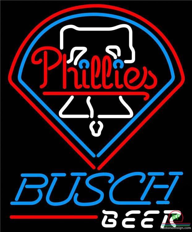 Custom Busch Beer Philadelphia Phillies Neon Sign MLB Teams Neon Light
