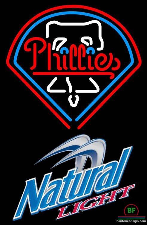 Custom Natural Light Philadelphia Phillies Neon Sign MLB Teams Neon Light