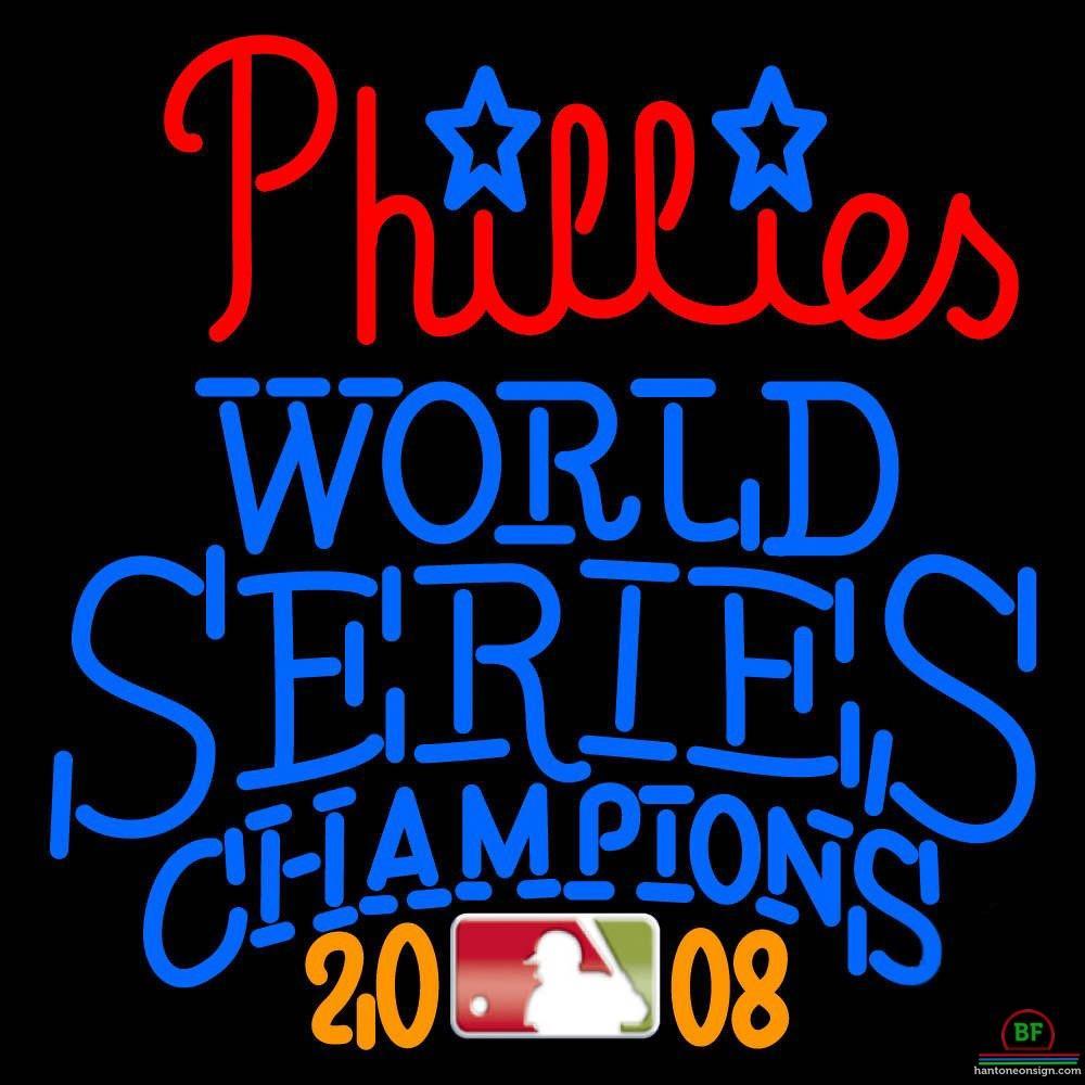 Custom Philadelphia Phillies World Series Champions Neon Sign MLB Teams Neon Light