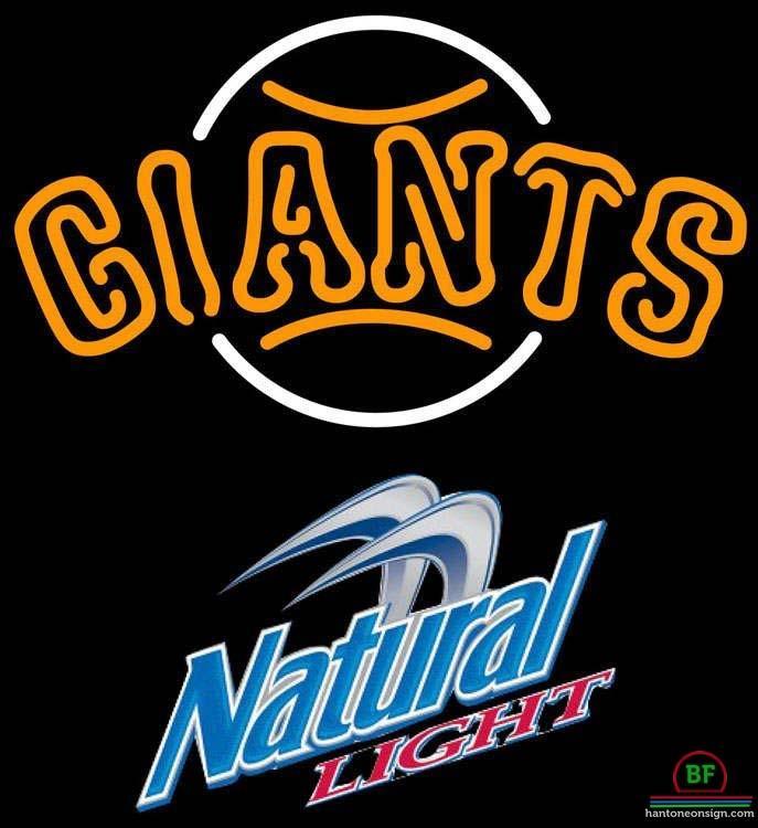 Custom Natural Light San Francisco Giants Neon Sign MLB Teams Neon Light