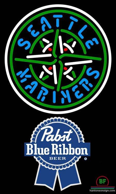 Custom Pabst Blue Ribbon Seattle Mariners Neon Sign MLB Teams Neon Light