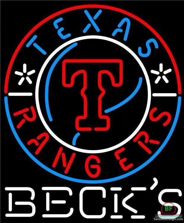 Custom Becks Texas Rangers Neon Sign MLB Teams Neon Light