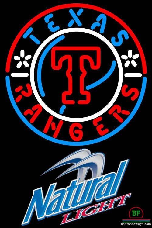 Custom Natural Light Texas Rangers Neon Sign MLB Teams Neon Light