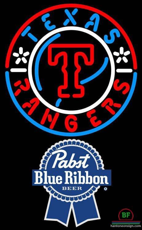 Custom Pabst Blue Ribbon Texas Rangers Neon Sign MLB Teams Neon Light