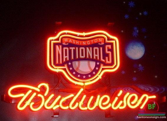 Custom Budweiser Washington Nationals Neon Sign MLB Teams Neon Light