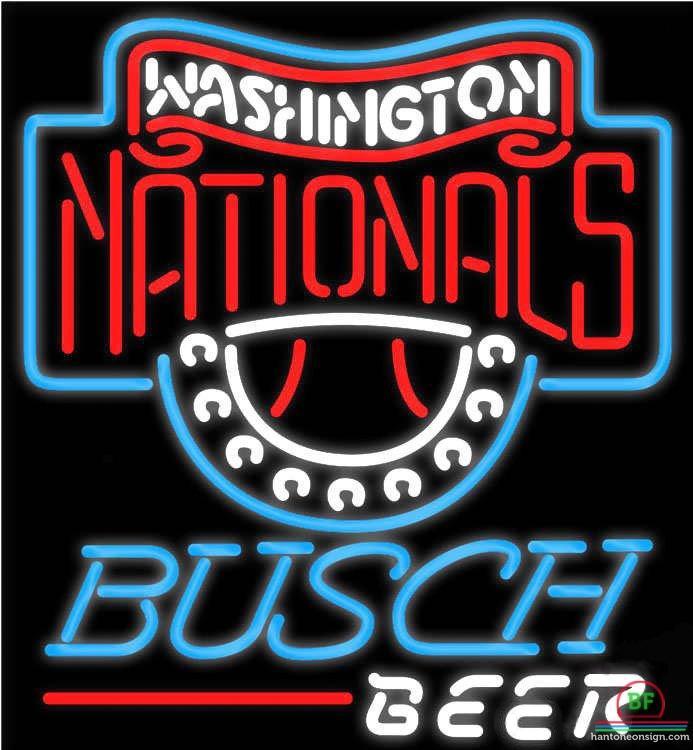 Custom Busch Beer Washington Nationals Neon Sign MLB Teams Neon Light