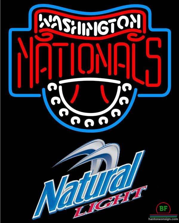 Custom Natural Light Washington Nationals Neon Sign MLB Teams Neon Light