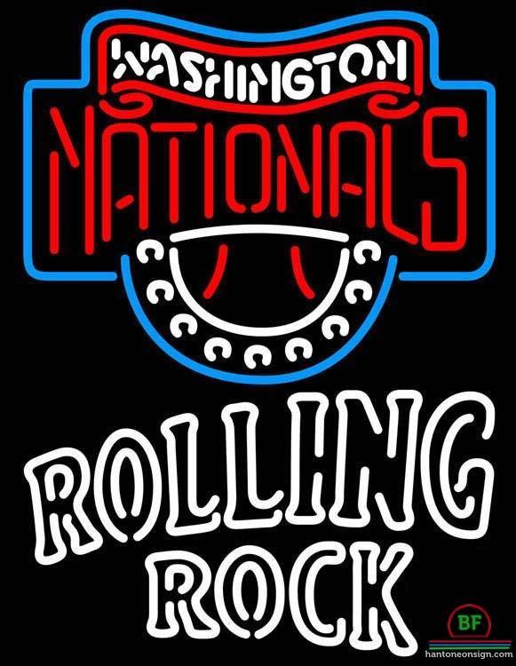 Custom Rolling Rock Washington Nationals Neon Sign MLB Teams Neon Light