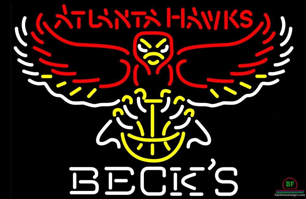 Custom Becks Atlanta Hawks Neon Sign NBA Teams Neon Light