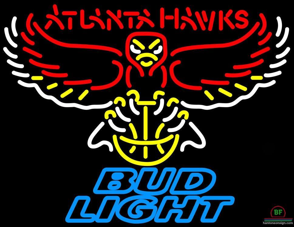 Custom Bud Light Atlanta Hawks Neon Sign NBA Teams Neon Light