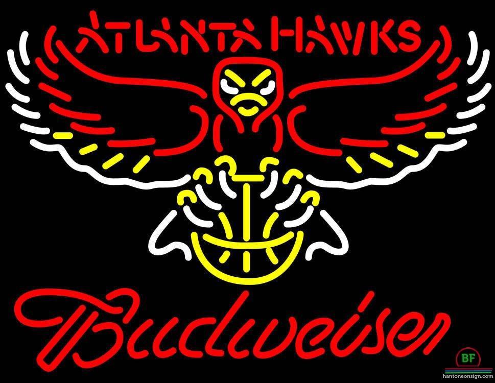 Custom Budweiser Atlanta Hawks Neon Sign NBA Teams Neon Light
