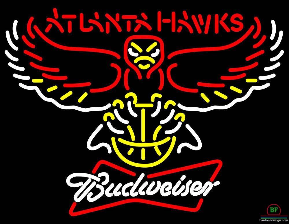 Custom Budweiser Atlanta Hawks Neon Sign NBA Teams Neon Light