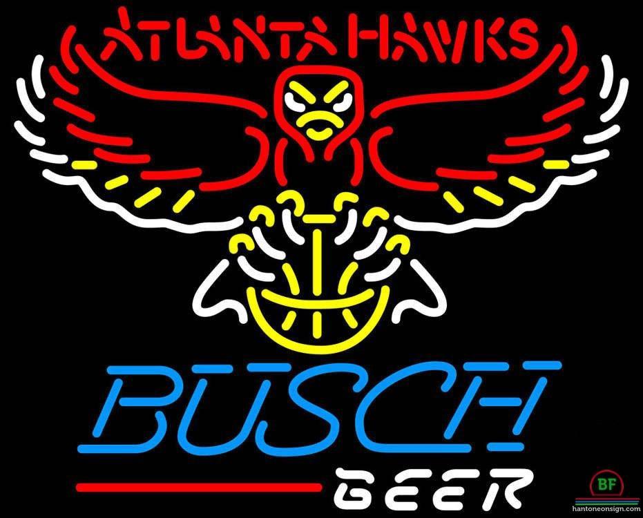Custom Busch Beer Atlanta Hawks Neon Sign NBA Teams Neon Light