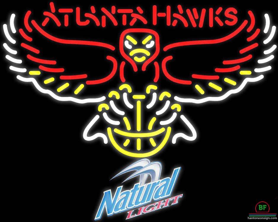 Custom Natural Light Atlanta Hawks Neon Sign NBA Teams Neon Light