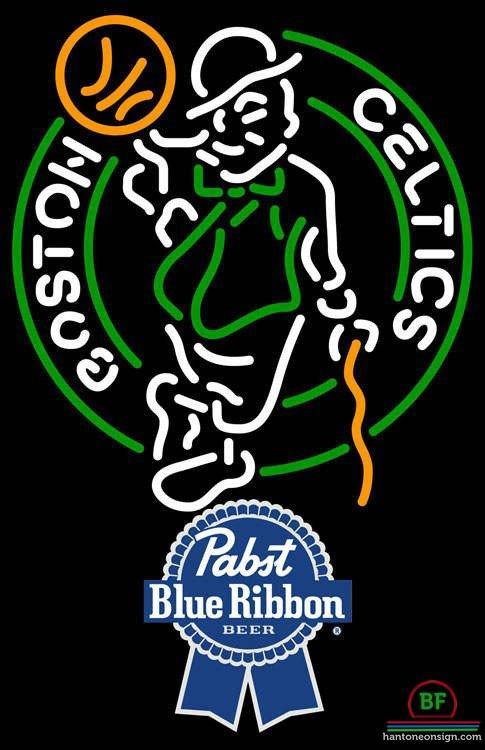 Custom Pabst Blue Ribbon Boston Celtics Neon Sign NBA Teams Neon Light