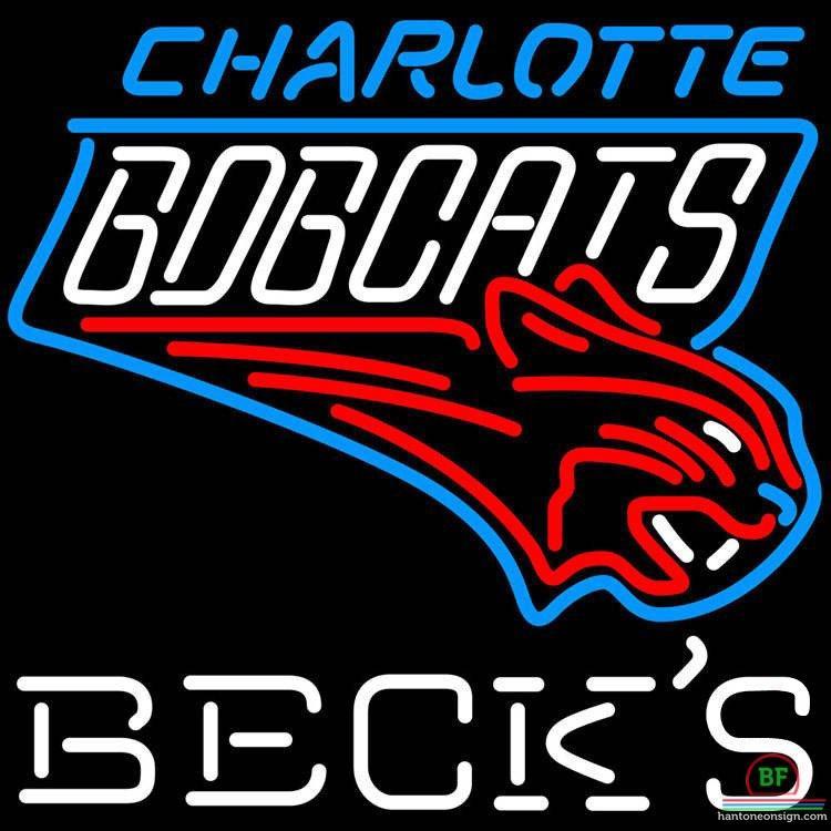 Custom Becks Charlotte Bobcats Neon Sign NBA Teams Neon Light