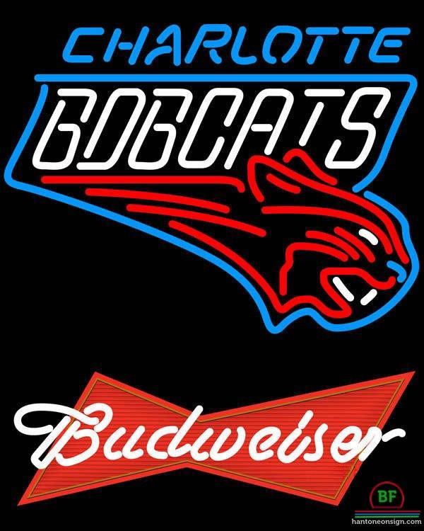 Custom Budweiser Charlotte Bobcats Neon Sign NBA Teams Neon Light