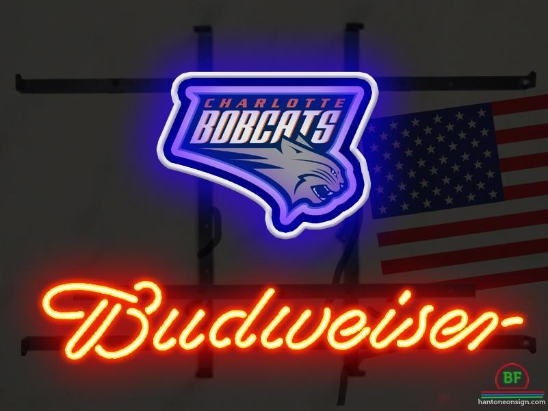 Custom Budweiser Charlotte Bobcats Neon Sign NBA Teams Neon Light
