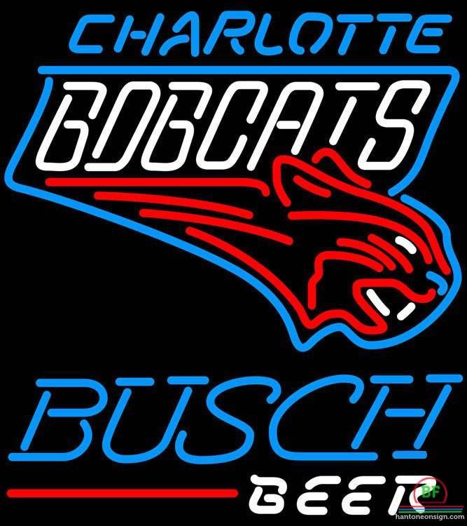 Custom Busch Beer Charlotte Bobcats Neon Sign NBA Teams Neon Light