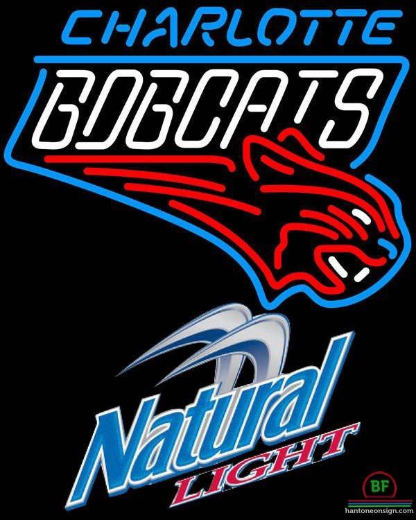 Custom Natural Light Charlotte Bobcats Neon Sign NBA Teams Neon Light
