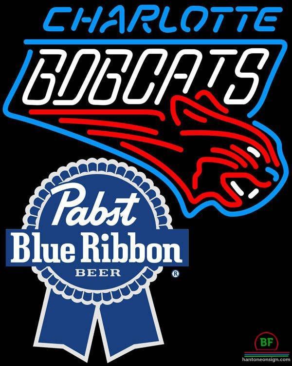 Custom Pabst Blue Ribbon Charlotte Bobcats Neon Sign NBA Teams Neon Light