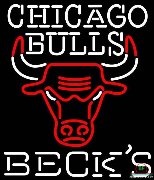 Custom Becks Chicago Bulls Neon Sign NBA Teams Neon Light