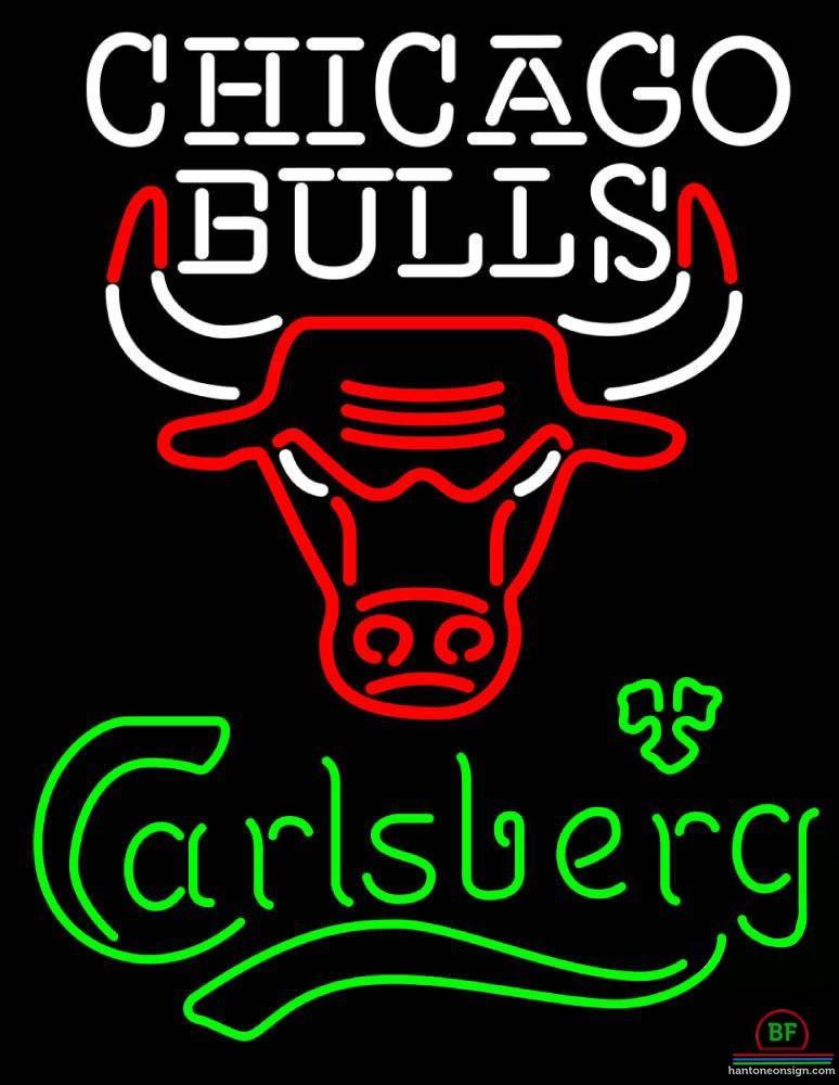 Custom Carlsberg Chicago Bulls Neon Sign NBA Teams Neon Light