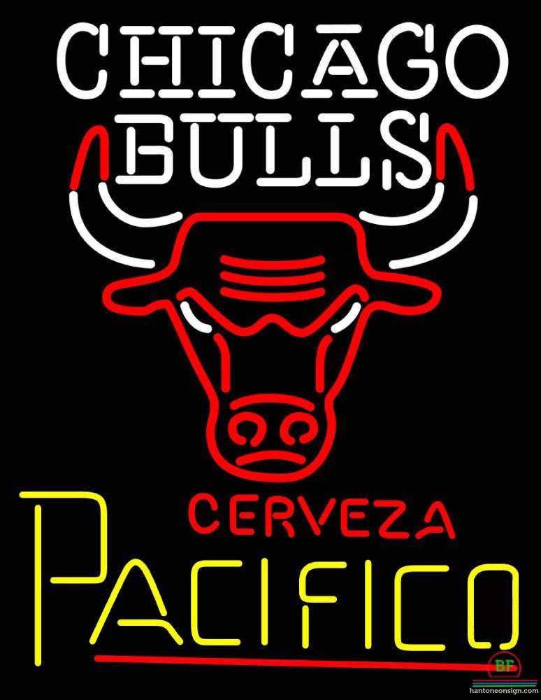 Custom Cerveza Pacifico Chicago Bulls Neon Sign NBA Teams Neon Light