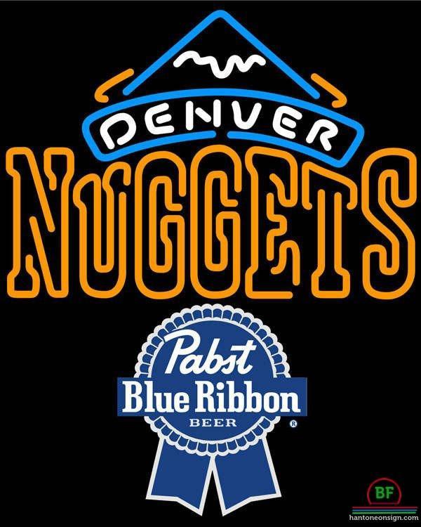 Custom Pabst Blue Ribbon Denver Nuggets Neon Sign NBA Teams Neon Light
