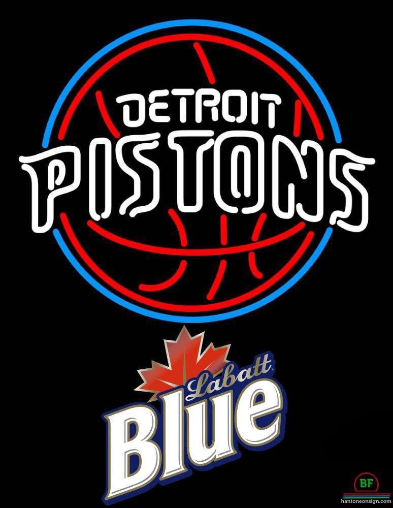 Custom Labatt Blue Detroit Pistons Neon Sign NBA Teams Neon Light