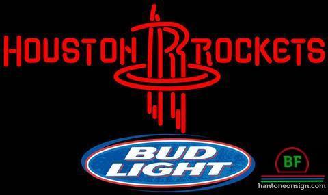 Custom Bud Light Houston Rockets Neon Sign NBA Teams Neon Light