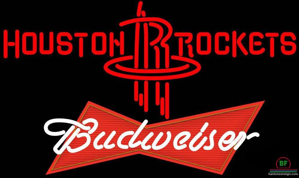 Custom Budweiser Houston Rockets Neon Sign NBA Teams Neon Light