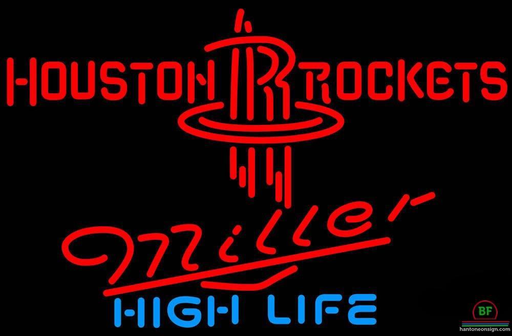 Custom Miller High Life Houston Rockets Neon Sign NBA Teams Neon Light