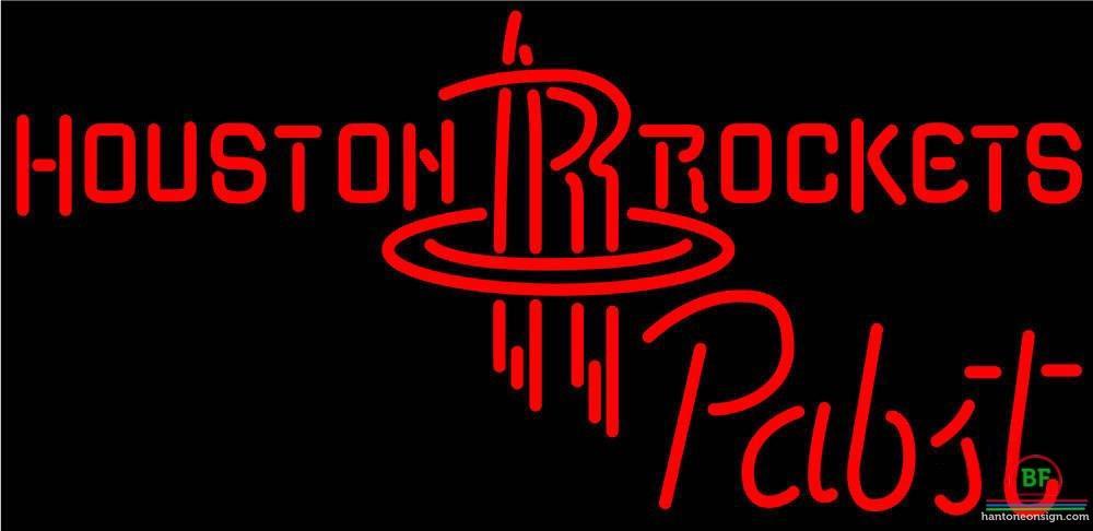 Custom Pabst Blue Ribbon Houston Rockets Neon Sign NBA Teams Neon Light