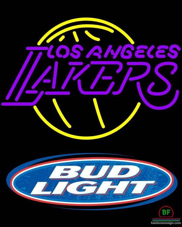 Custom Bud Light Los Angeles Lakers Neon Sign NBA Teams Neon Light