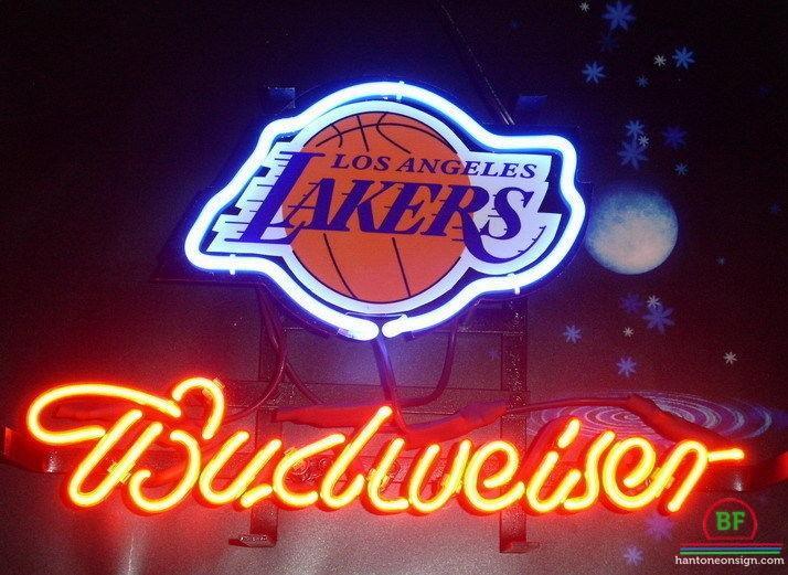 Custom Budweiser Los Angeles Lakers Neon Sign NBA Teams Neon Light