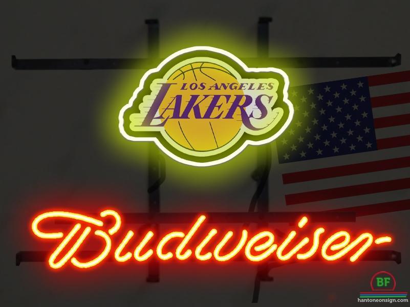 Custom Budweiser Los Angeles Lakers Neon Sign NBA Teams Neon Light