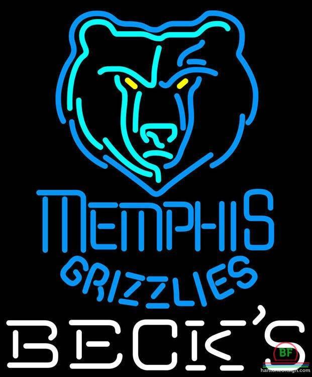 Custom Becks Memphis Grizzlies Neon Sign NBA Teams Neon Light