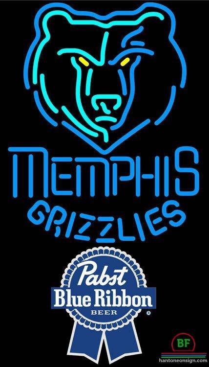 Custom Pabst Blue Ribbon Memphis Grizzlies Neon Sign NBA Teams Neon Light