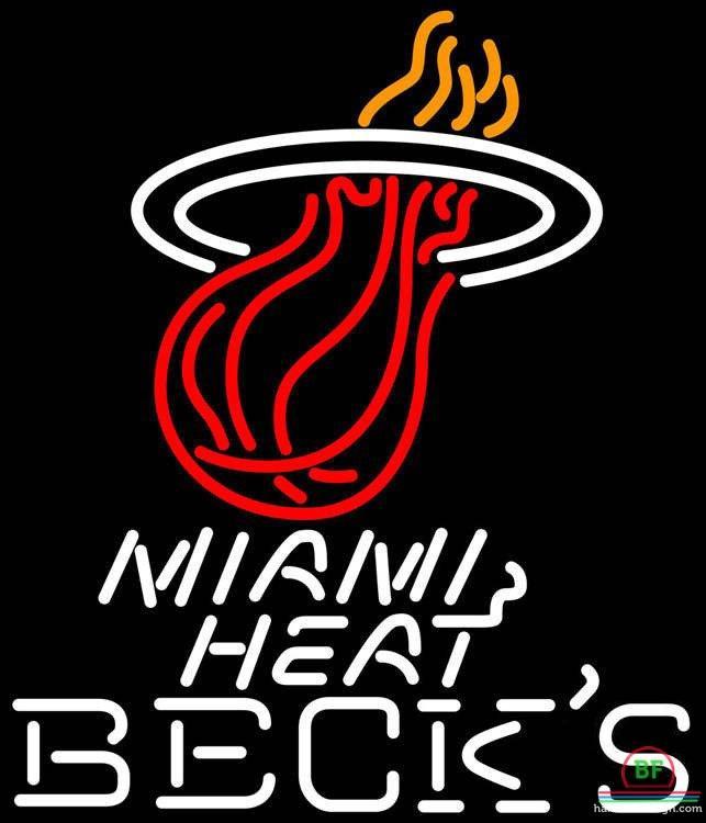 Custom Becks Miami Heat Neon Sign NBA Teams Neon Light