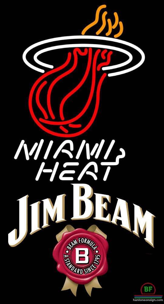 Custom Jim Beam Miami Heat Neon Sign NBA Teams Neon Light