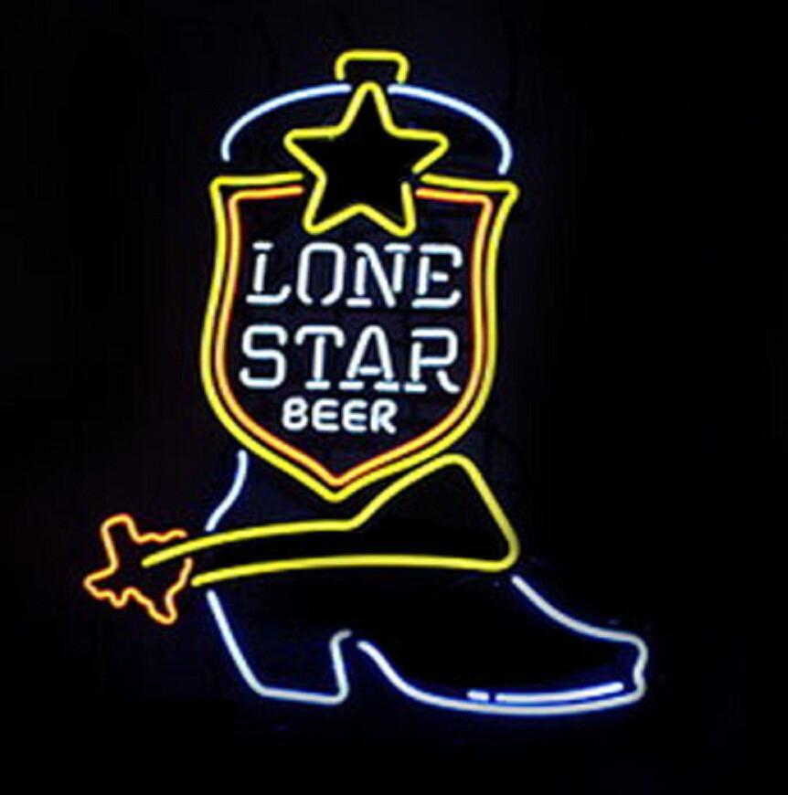 Custom Lone Star Boot Neon Sign