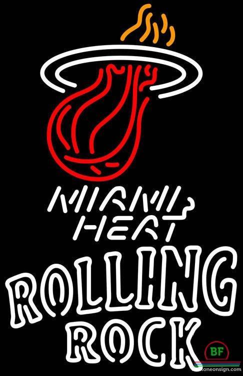 Custom Rolling Rock Miami Heat Neon Sign NBA Teams Neon Light
