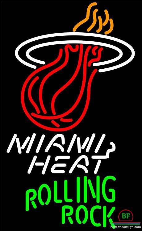 Custom Rolling Rock Miami Heat Neon Sign NBA Teams Neon Light