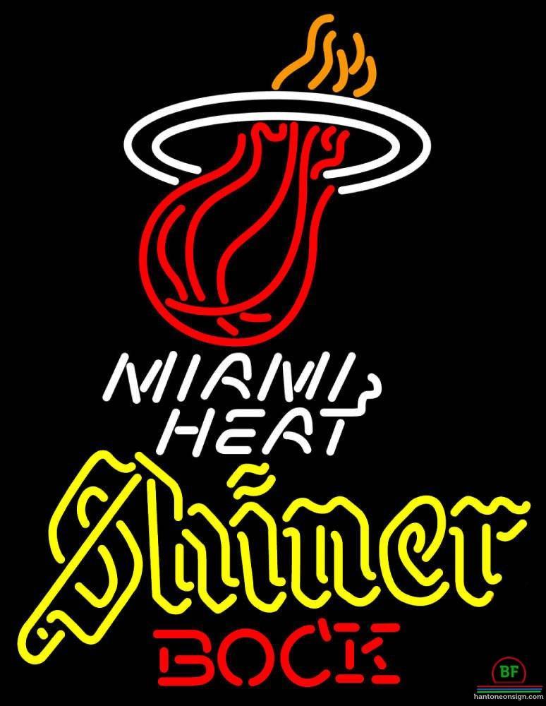Custom Shiner Bock Miami Heat Neon Sign NBA Teams Neon Light