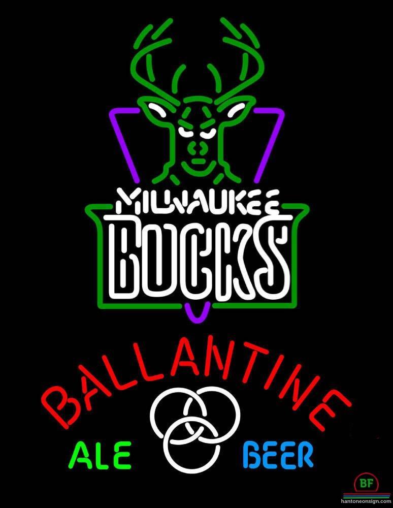 Custom Ballantine Milwaukee Bucks Neon Sign NBA Teams Neon Light