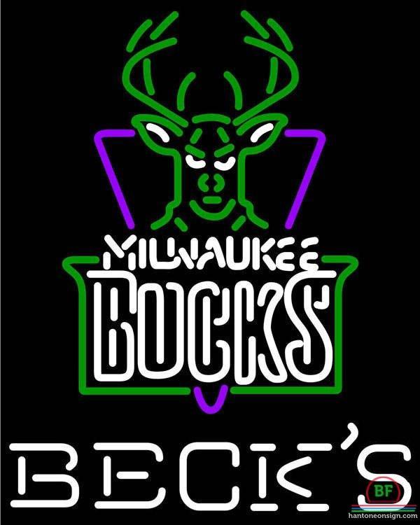 Custom Becks Milwaukee Bucks Neon Sign NBA Teams Neon Light