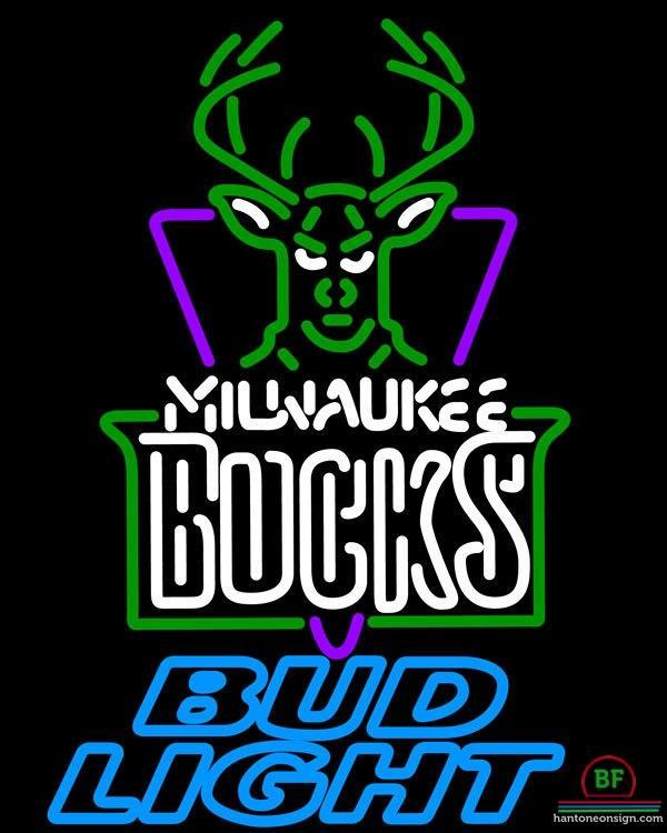 Custom Bud Light Milwaukee Bucks Neon Sign NBA Teams Neon Light